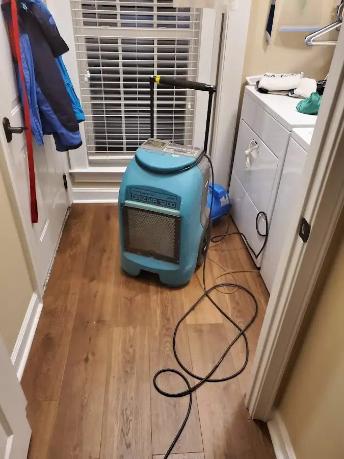 Commercial dehumidifier deployed for Flood Damage Cleanup in Santaquin
